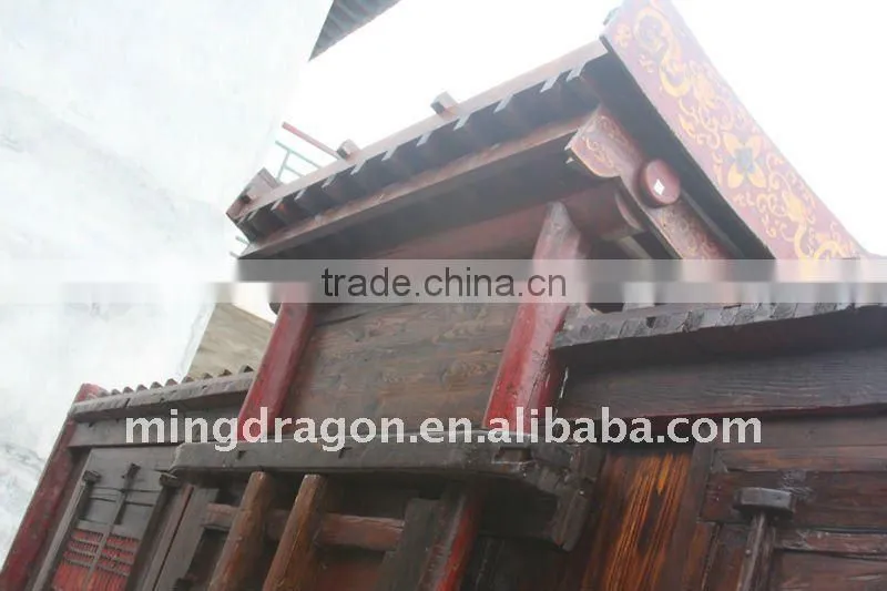 Chinese Antique Old Beautiful Tibetan Door Sakia Temple