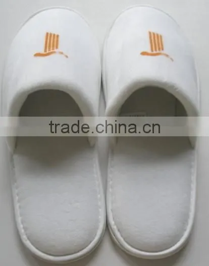 White cotton hotel slipper
