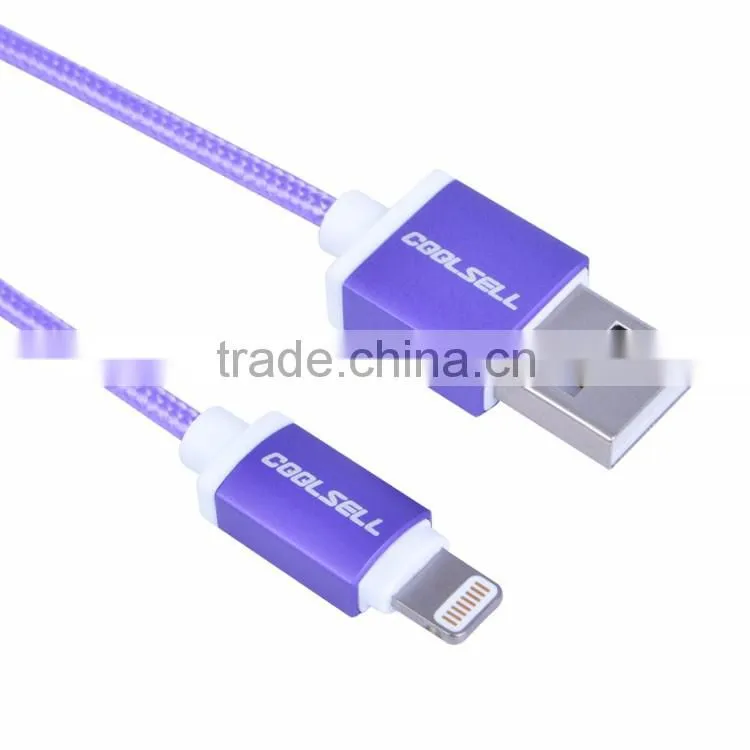 MFi certified Original MFI cable nylon braided 8 pin usb cable for iphone accessory