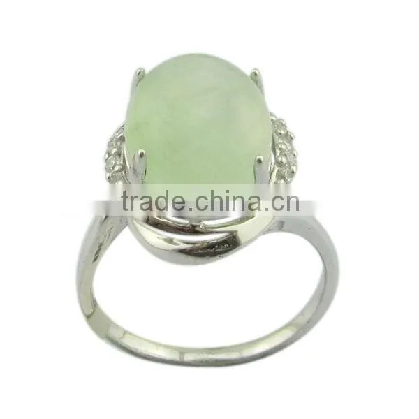 big stone plating rose gold silver jewelry ring