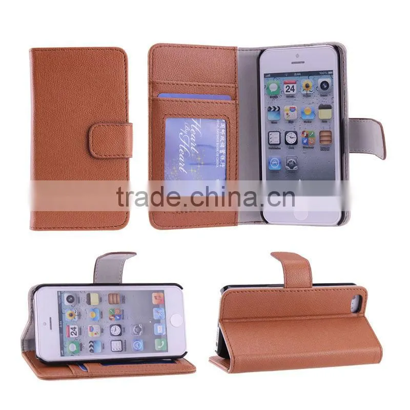 For Apple Iphone 5c Wallet Hard Cover PU Leather Case