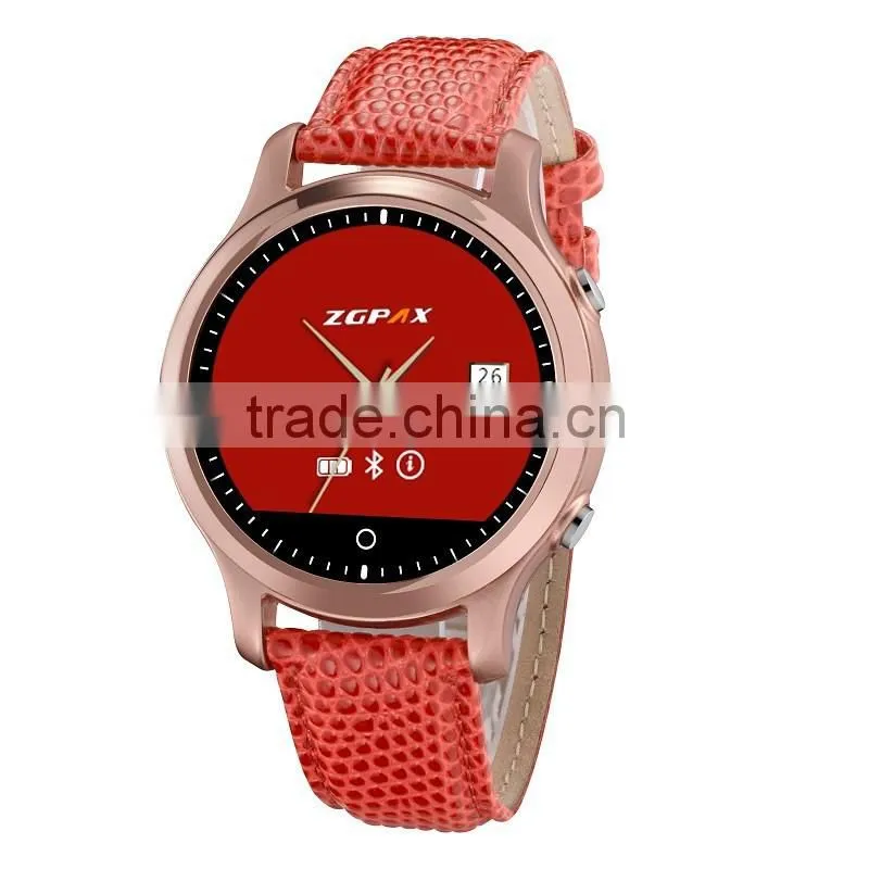 Bluetooth 4.0 IOS&Android Round Smart Watch S360 reloj inteligente with SOS / G-sensor