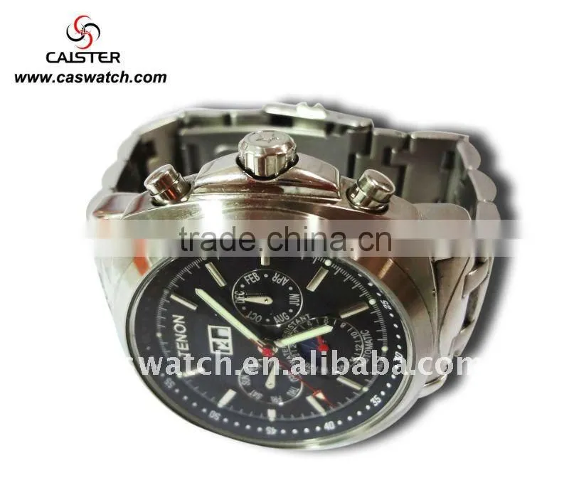 Big heavy stainless steel mechanical watch