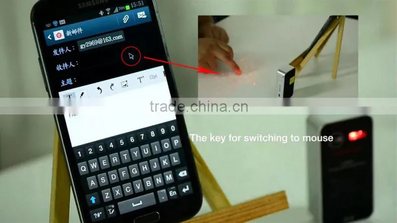 Wholesales NEW cheap wireless bluetooth virtual laser projection keyboard mouse