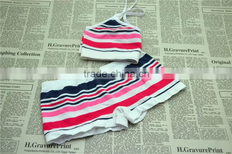 Girls crop top & boxer shorts kids seamless underwear