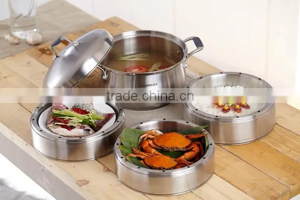 2 Layer stainless steel 304 cooking pot