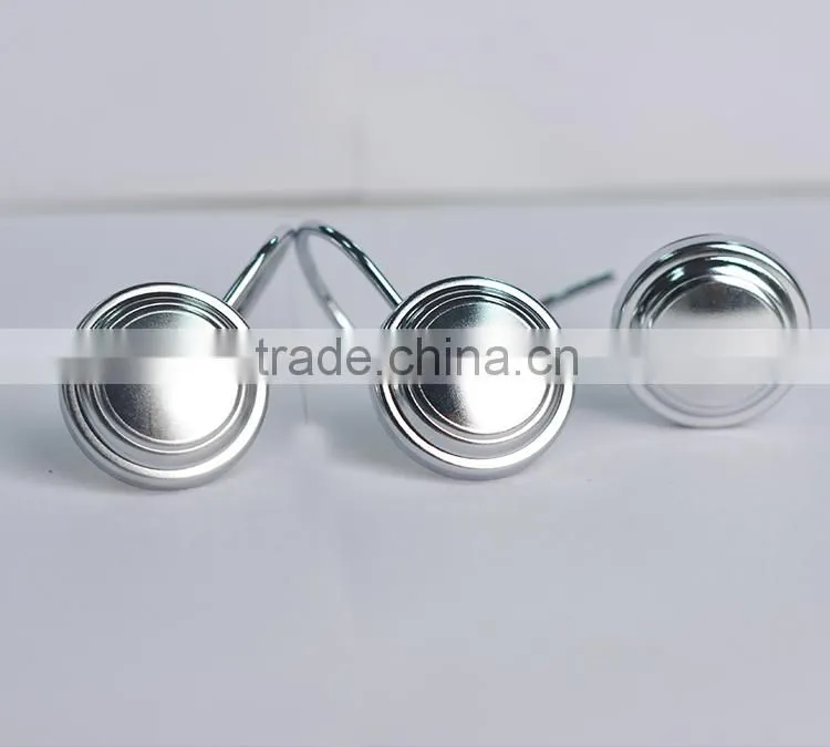 shower curtain hooks/shower curtain track hooks ,metal rounded shape curtain hanging hooks