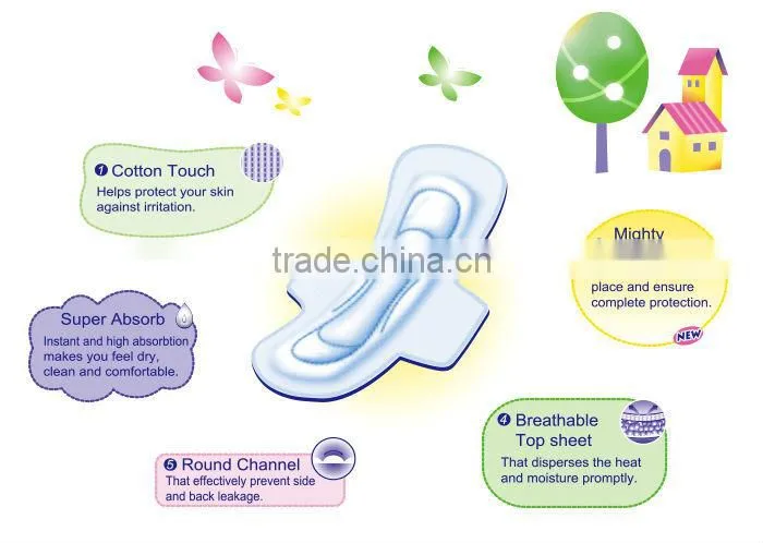 Water proof leak guard and 3 pcs high quality sanitary napkins from China