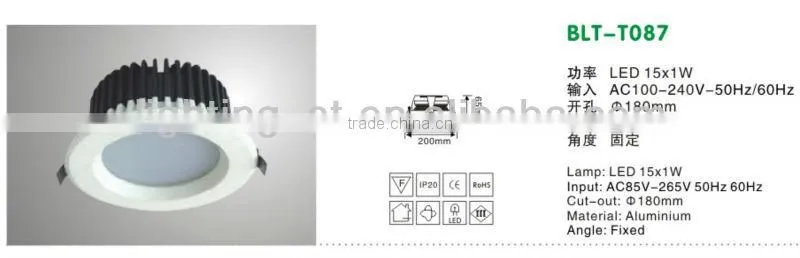 Ce/rohs Fluoresent/incandescent Commercial Luminaire Ceiling Lamp,