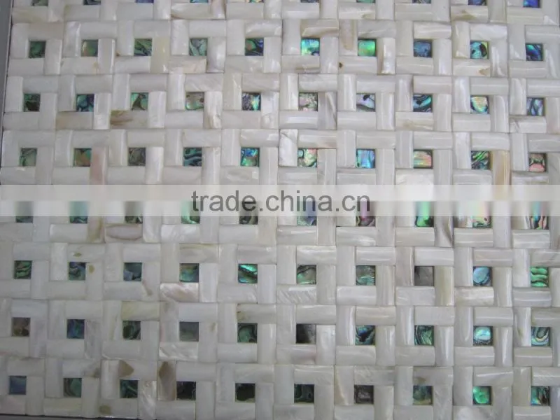 abalone shell inlay wave chinese river shell mosaic tile