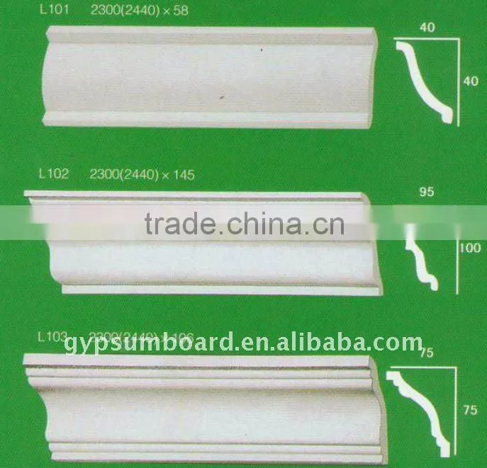 plaster gypsum cornice moulding