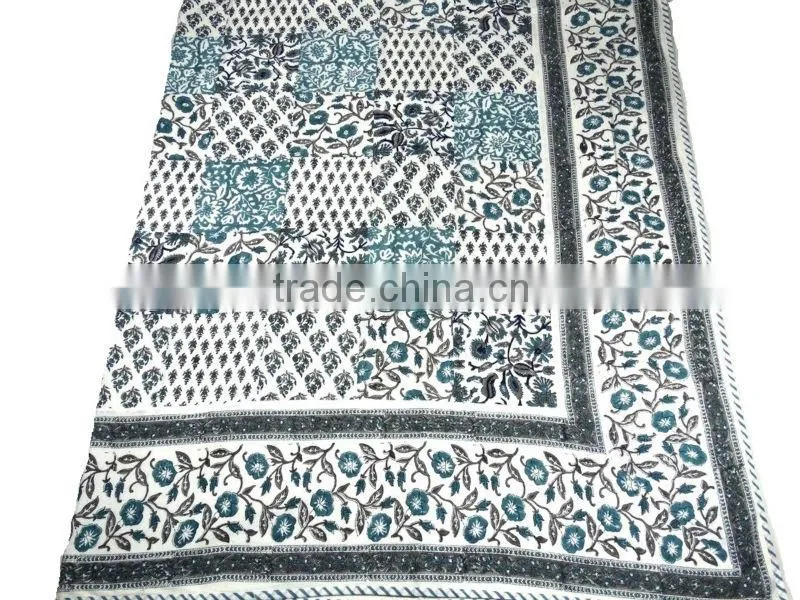 indian block print bedspread