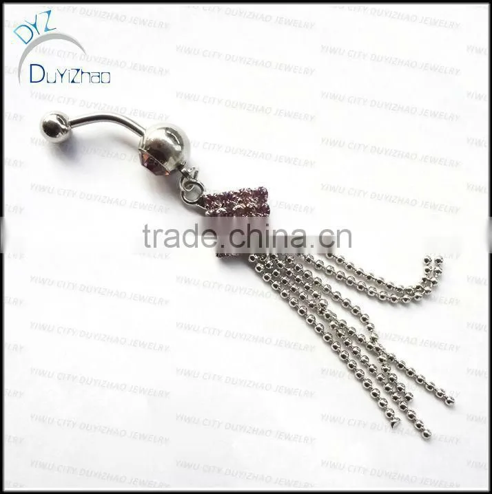 beautiful navel piercing fake navel dangle ring