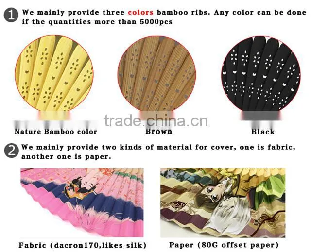 Hot sale popular souvenir wooden fold hand fan
