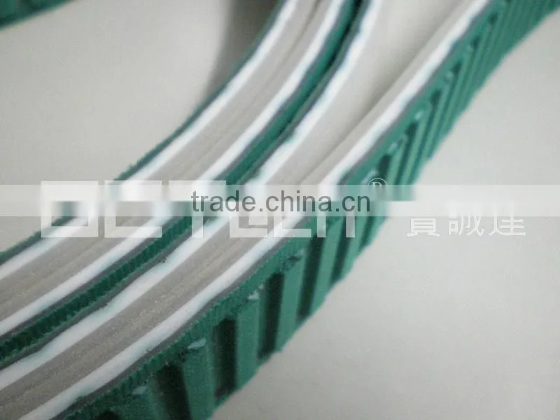 PU Timing belt with green fabric
