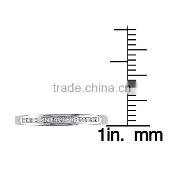 Best selling channel setting 925 sterling silver Jewels rhodium plating CZ Band