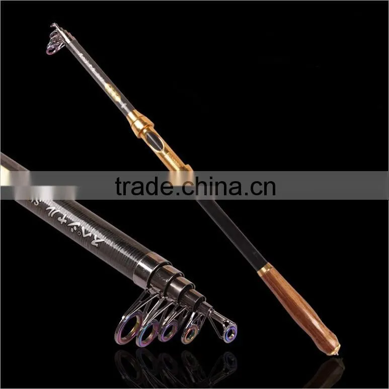 2016 New Style Super-hard Carbon Telescopic Fishing Rod Throwing Long Shot Rod Length 2.1M/2.4M/2.7M/3.0M/3.6M