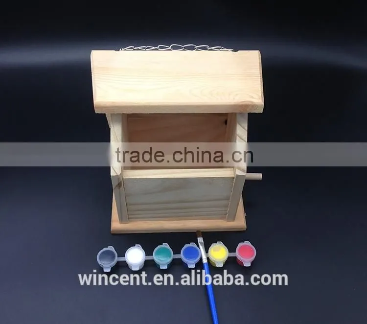 DIY Painting Toys Kit Wooden Bird House For Kids