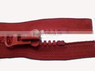 8# plastic resin zipper open end ziipper with reversible slider zipper jacket zipper coate zipper