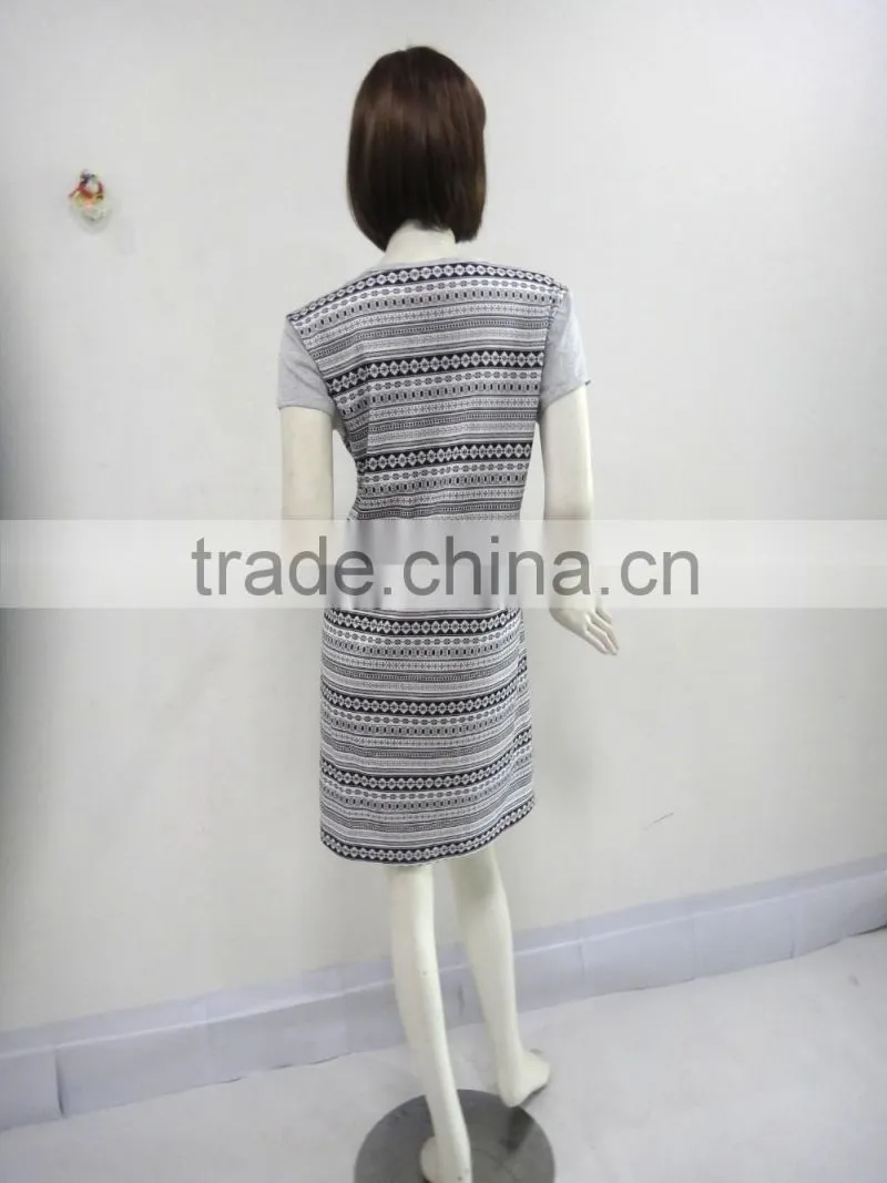 Grey contracted bowknot nightgown women