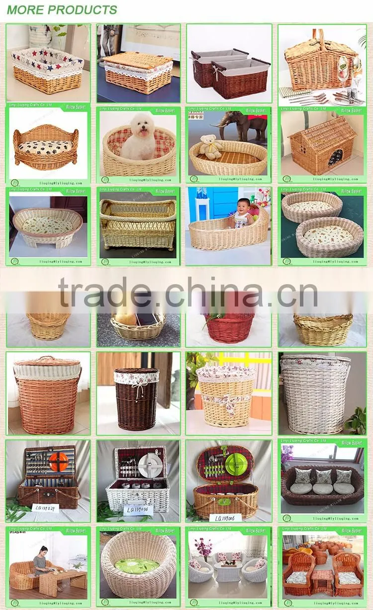 white willow garden basket with small handles home garden plant baskets