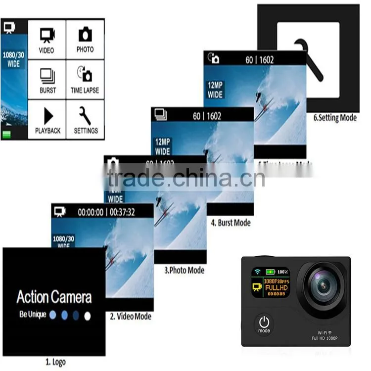 New Year Night Vision Portable Extreme Dual Screen Sports Action Video Camera