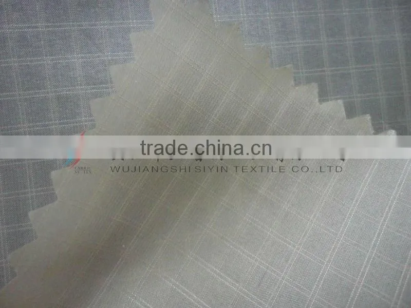 400T/0.42 double-line plaid Poly Taffeta fabric