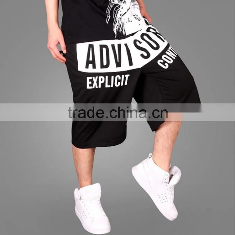 Wholesale new pattern boy hip hop drop crotch pants hip hop dance pants with short hip hop dance costumes