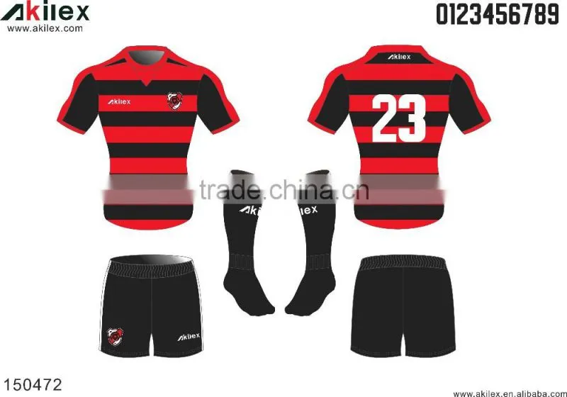 custom 100% polyester sublimation best quality rugby jersey