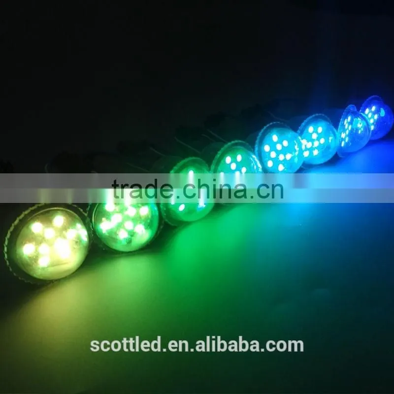 High quality 35mm diameter Led digital pixel lighting used for high building facade lighting,9 leds