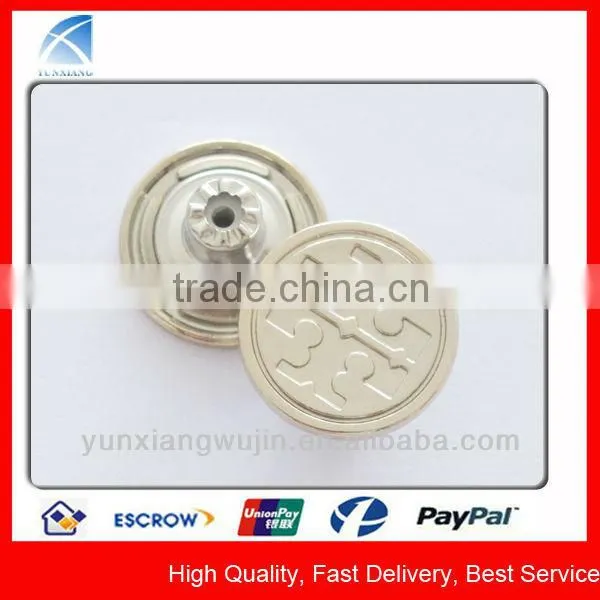 YX4563 Custom Metal Zamak Jeans Button for Sale