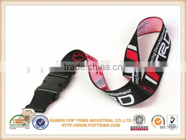Flat custom jacquard polyester lanyard