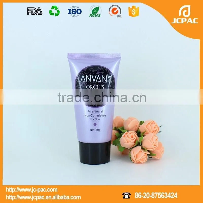 Oval cosmetic plastic tube for BB cream, plastic facial cream tube packing