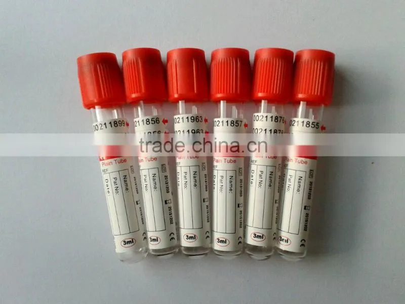 disposable sodium fluoride/EDTA Glucose tube PET and Glass