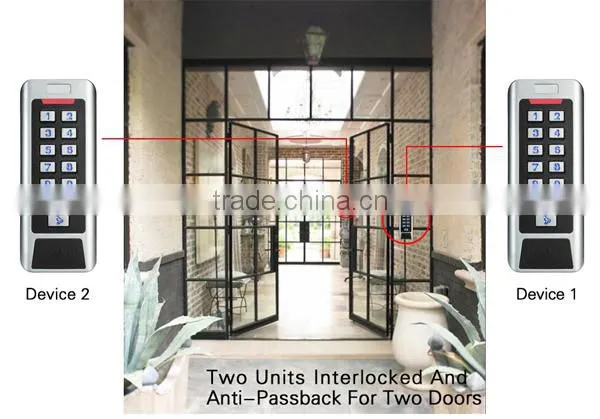 Touch-screen Metal RFID standalone door controller