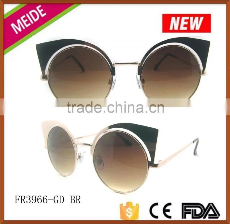 2016 new latest fashion round metal sunglasses wholesale sunglasses china cheaper