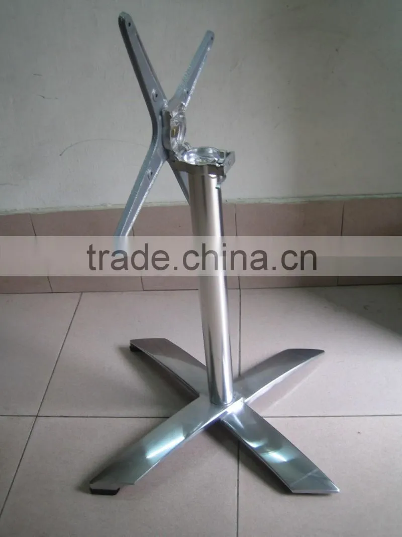 hardware aluminum folding furniture legs table base coffee shop restaurant table folded table base (F2H5)