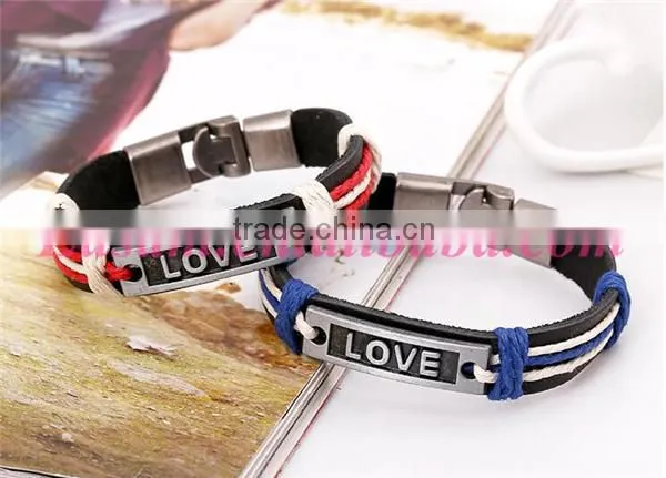 Vintage infinity couples leather love bracelet love