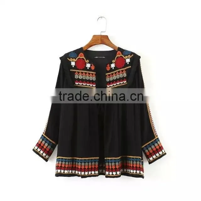 cheap china wholesale clothing embroidery tassel coat