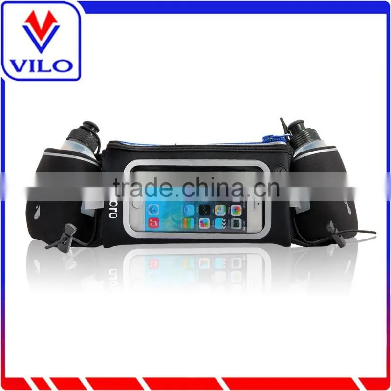 Sport Elastic Waist Bag Running Belt With Water Bottle Holder
