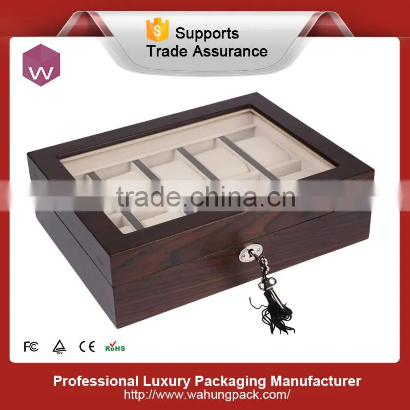 Custom Black Color Mens Leather Watch Box (WH-1740JL)