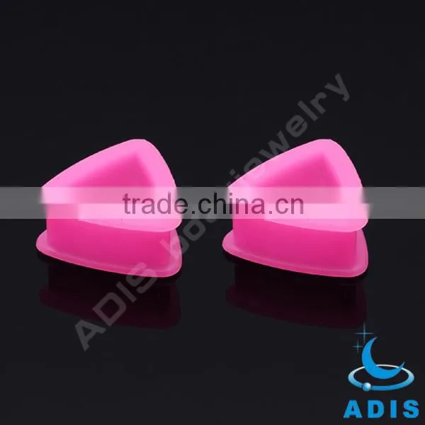 Triangle new ear plugs ear stretcher piercing tunnel custom silicone jewelry