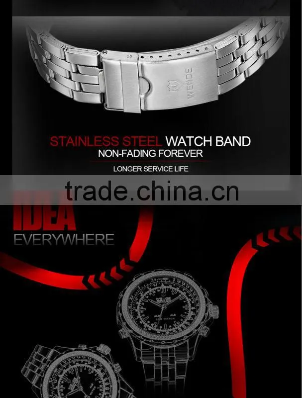 2014 New products WEIDE men's style casual dresses 30 meter waterproofed sports watch Japan quartz WH904 24-hour