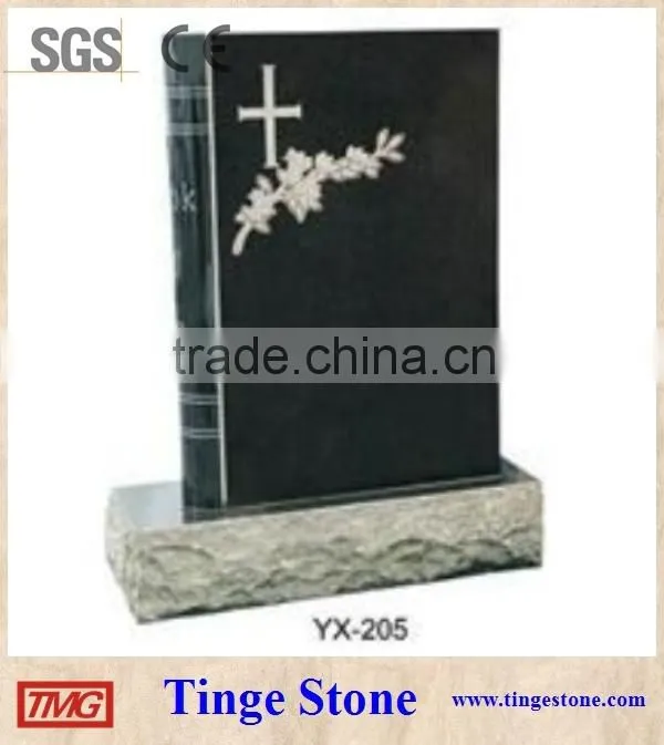 Book tombstone carved headstone designs for memorial park