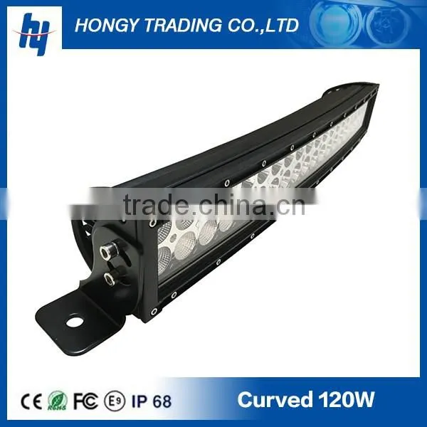 IP68 unique curved 20 inch double row 120w led light bar car