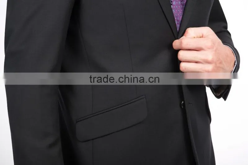 High quality custom tailored black men suit for wedding groom mens wedding suit