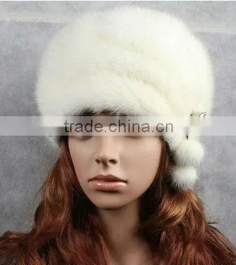 fashional and new style 100% mink fur hat for women ladies in winter GH-MH55