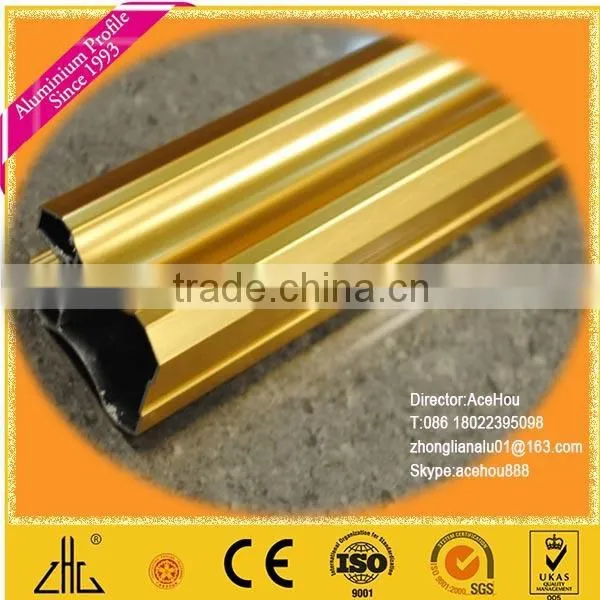 WOW!!!20 years Chrome mirror effect aluminium profile /aluminium profile for furniture shower enclosure kitchen cabinet