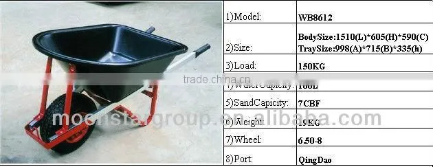 africa market heavy duty steel wheelbarrows WB3800