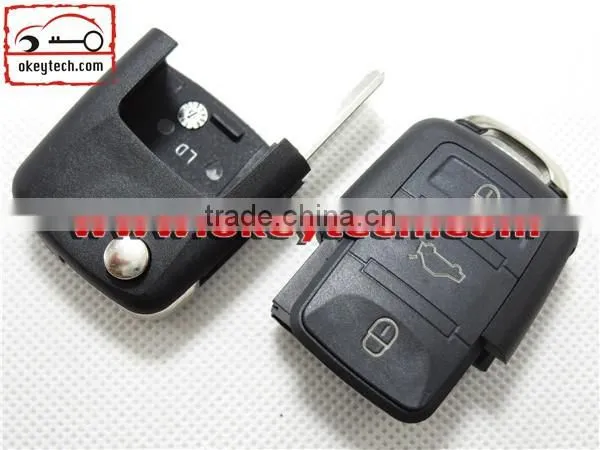 High Quatity Car Key for vw romote 3 button key shell for vw flip remote key shell